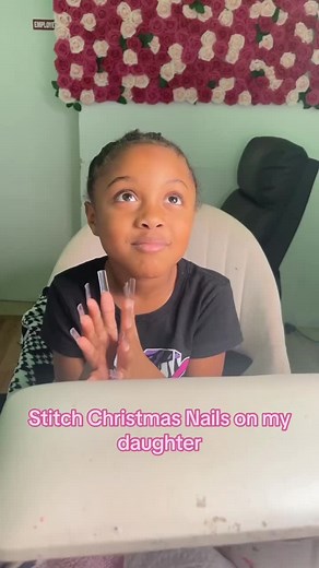 Stitch Christmas Nails for Kids: Tiny Canvas Nail Art