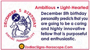 December 5 Zodiac (Sagittarius) Horoscope Birthday Personality and Lucky Things | ZSH