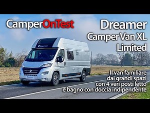 Dreamer Camper Van XL Limited: family van with 4 real beds and bathroom with separate shower