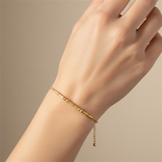 Personalized Morse Code Bracelet, Dainty Gold Morse Code Bracelet, Custom Secret Message Jewelry, Morse Code Jewelry,morsecode Name Bracelet - Etsy