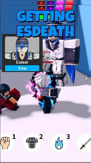 Getting ESDEATH champion in #animefightingsimulatorendless