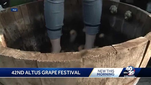 'We are the wine capital': Grape stomping contests at the Altus Grape Fest