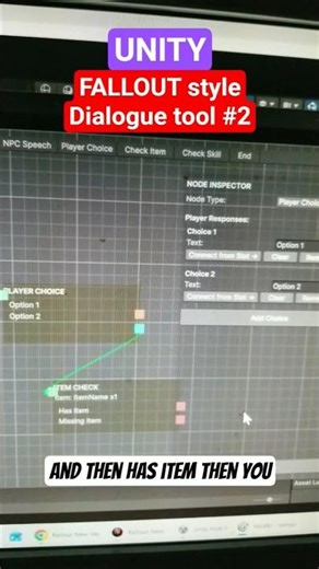 Unity fallout dialogue tool #gaming #gamedev #unity #programming