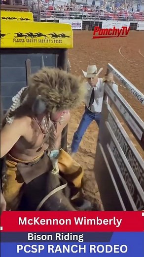 McKennon Wimberly Rides a Bison at Parker County Ranch Rodeo 2025 🤯🐂