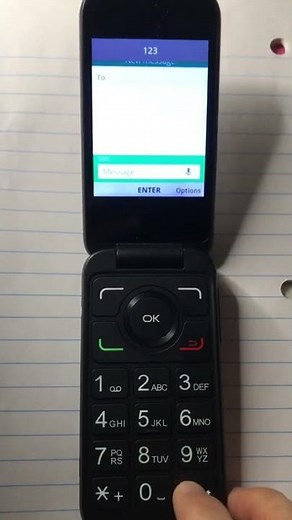 How to write text messages on Alcatel MYFLIP 2 (TracFone)