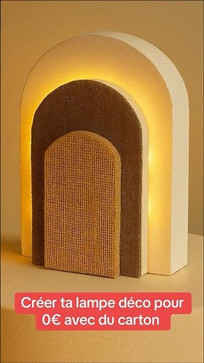 Create your own lamp for €0 with cardboard #diy #decoration #easydiy #lamp #lighting