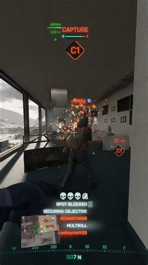 Clearing other team with knives only - 9 kills in 30 seconds #battlefield #battlefield2042 #gaming