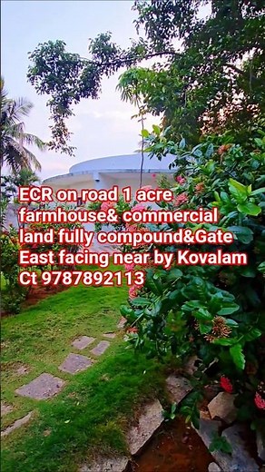 ECR On Road Beach View 1 Acre Resort Type Fully Compound Farmhouse East West 2 Side Road Frontage