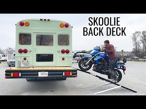 School Bus Back Deck WITHOUT WELDING | Motorcycle rack | Key Takeaway | Bus Build 7