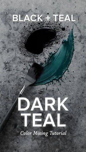 Black + Teal = Dark Teal | Professional Paint Mixing Tutorial