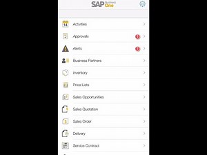 SAP Business One Mobile App Alerts and Approvals Demo