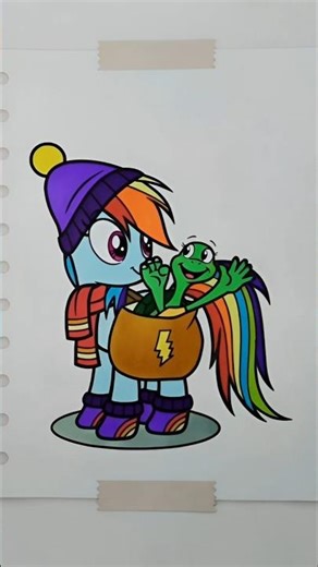 Coloring Rainbow Dash and Tank | My Little Pony 🦄 #rainbowdash #mylittlepony #mlp