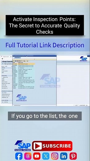 Activate Inspection Points The Secret to Accurate Quality Check | SAP QM Physical Samples Management