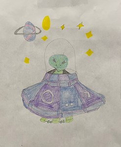 7.4K views · 84 reactions | We now know the winner of Premier Metal Art's Kids Metal Art Contest! Congrats to SKYLUR, who drew this awesome alien poking its head out of a UFO. | Dwyer & Michaels | Facebook