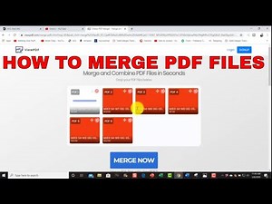 HOW TO MERGE PDF FILES INTO ONE FOR FREE NO SOFTWARE NEEDED