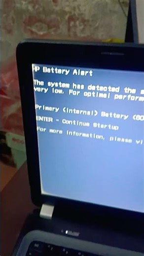 HP LEPTOP ME BATTERY ALERT PROBLEM SALUTION #trending #youtubeshorts #yiutubeviralshorts #youtuber
