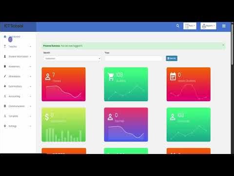 How to print monthly attendance report in ictschool web portal