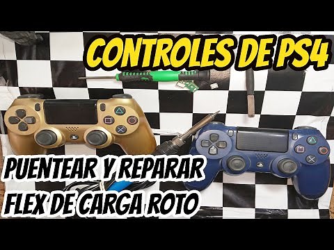 Reparar centro de carga mando o control Ps4. Cómo puentear Flex dañado