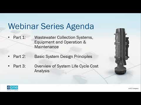 E/One Webinar: Wastewater Collection Systems, Equipment, and Operation & Maintenance