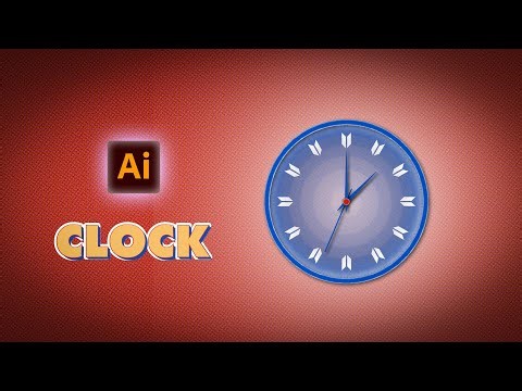 Clock Illustration in Adobe Illustrator | Simple and Clean Vector Clock Design #illustrator #clock
