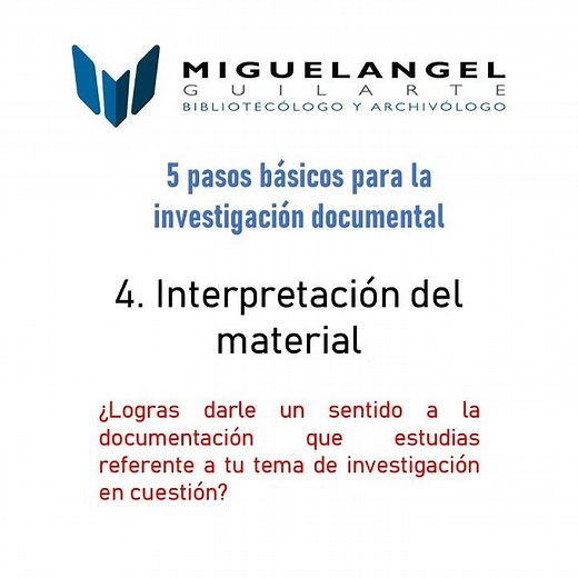 5 pasos básicos para la investigación documental