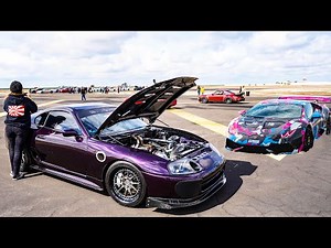 WORLD’S GREATEST DRAG RACE! SUPER STREET VS SUPERCARS * 1/2 MILE AIRSTRIP RACING *