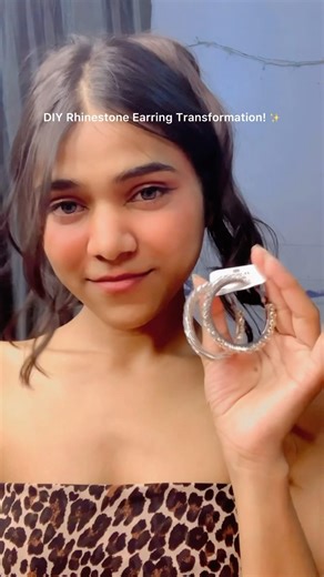 How 👀to upgrade old earrings with Rhinestones 💎 #diy #subscribe #jewellery #newvideo #craft #viral