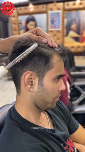 MIRAGE UNISEX SALON on Instagram: "High-frequency therapy for the scalp is a non-invasive therapyy-treatment-for-hair/ painless treatment using electrical currents (often via a glass electrode) to improve blood circulation, stimulate hair follicles, and combat dandruff. It promotes hair growth, reduces thinning, and kills bacteria. High frequency improves penetration by removing the layer of dead cells from the scalp. The oil massage will move directly into the hair follicles and making them str