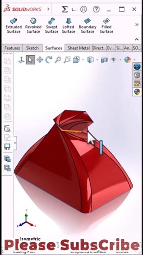 SolidWorks Loft Surface Trick 🔥 #Shorts #Solidworks