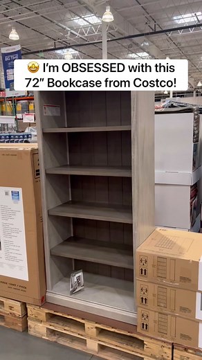 🤩 I’m OBSESSED with this 72” Bookcase from Costco! It has 3 adjustable shelves and built-in leveling feet! It’s gorgeous! Only $299.99 at Costco! #costco #bookcase #bookshelf