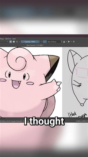 Drawing Clefable! Day 35 of Pokémon Drawing Challenge! #artchallenge #pokemon #clefable