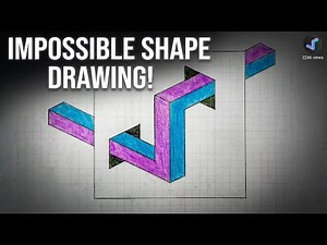 Impossible Floating 3D Tube! 🤯 Is it Going In or Out? | 3D Portal Illusion on Grid Paper