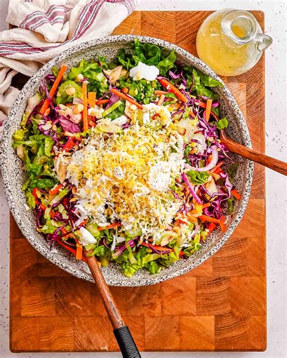 Easy Chopped Chicken Salad Recipe with Maple Vinaigrette (High Protein) | Clean Food Crush