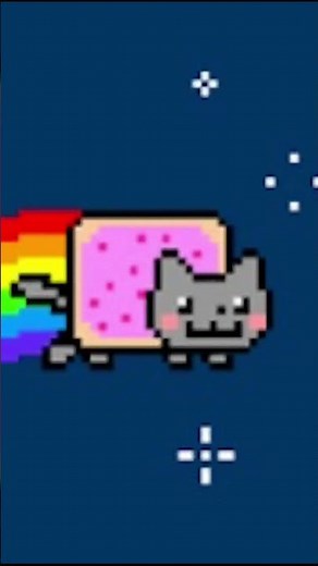 Rainbow ￼￼meme cat ￼