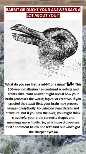 Only 1% of people can see both: Rabbit or Duck #shorts