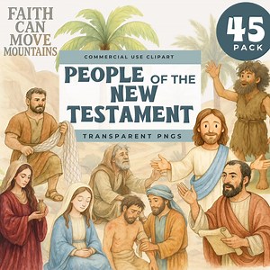 New Testament Character Clipart, New Testament Bible Characters Clip Art, Christian Scene Pngs, Bible Story Illustrations, Jesus PNG Bundle - Etsy