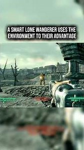 A smart lone wanderer uses the environment to their advantage