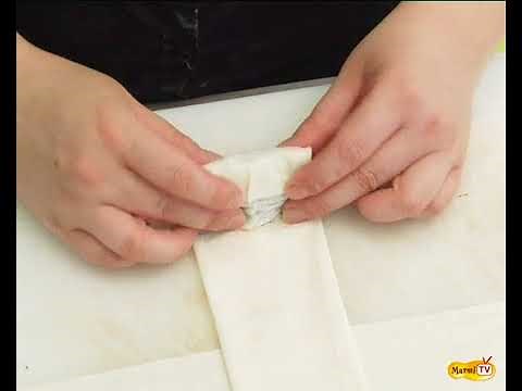 Filo pastry and brick pastry: rectangular folding