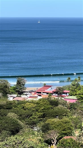 View looking at Surf Ranch Tamarindo and the surf right in front #tamarindo #costarica #hotel #resort #surfranch #surf #surfing #surfhotel