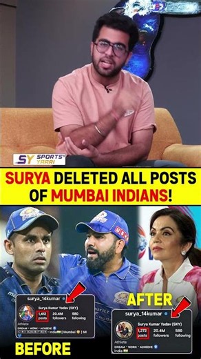 SURYA DELETED ALL POSTS OF MUMBAI INDIANS! #suryakumaryadav #mumbaiindians #instagram #post