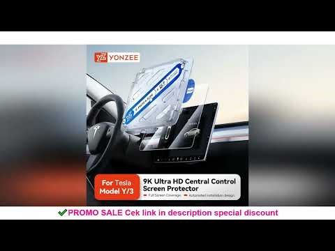 YZ Tempered Glass Screen Protector For Tesla Model 3 Y 2021-2025 Center Control Accessorie Matte Ant