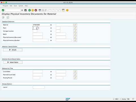 5.3 Search and Enter physical inventory count using T-codes: MI22 and MI04 tutorial