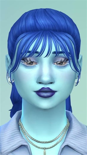 Making Sims using only one color: BLUE 🩵🩵🩵 #sims4 #thesims4 #sims4cc#ts4 #simscas