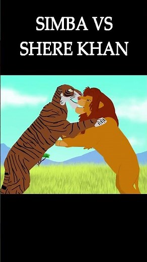 SIMBA VS SHERE KHAN #animation #lionking #reileão #animação #disney
