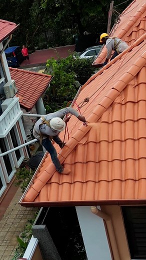 Clay Color coating #waihongbrothers #clay #roofing #colorfull #heatinsulation #waterproofing #HQ | Wai Hong Brothers - Roof repairs & waterproofing services