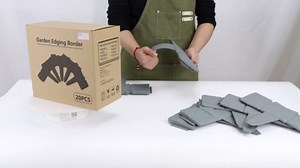 Garden Landscape Edging Borders for Flower Beds，16 FT Imitation Stone Effect Garden Lawn Border