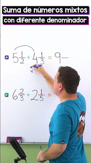 Suma de números mixtos con diferente denominador