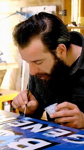 The intricate process of restoring a classic shop sign 🤩 #RepairShop | Quest