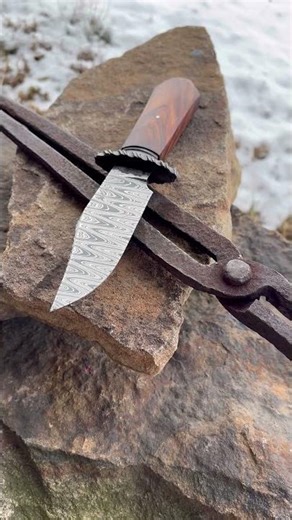 Desert Iron wood coffin handle vest Bowie #custom #edc #forging #bladesmith #bowie #coffinbowie #usa