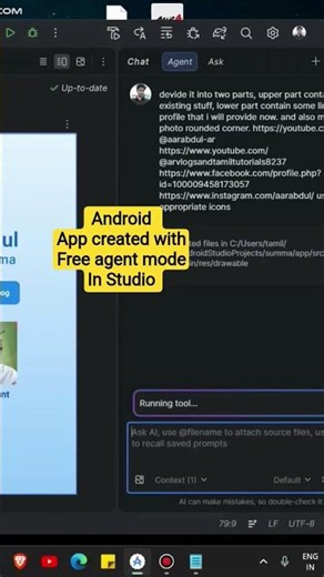 brand new Android studios agent mode makes the app creation very much easy
